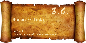Beros Olinda névjegykártya