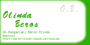 olinda beros business card